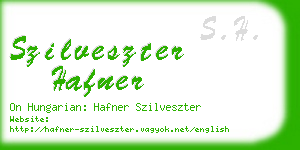 szilveszter hafner business card